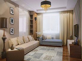 Прямоугольный ковер бежевый CUBA-A F387 BEIGE