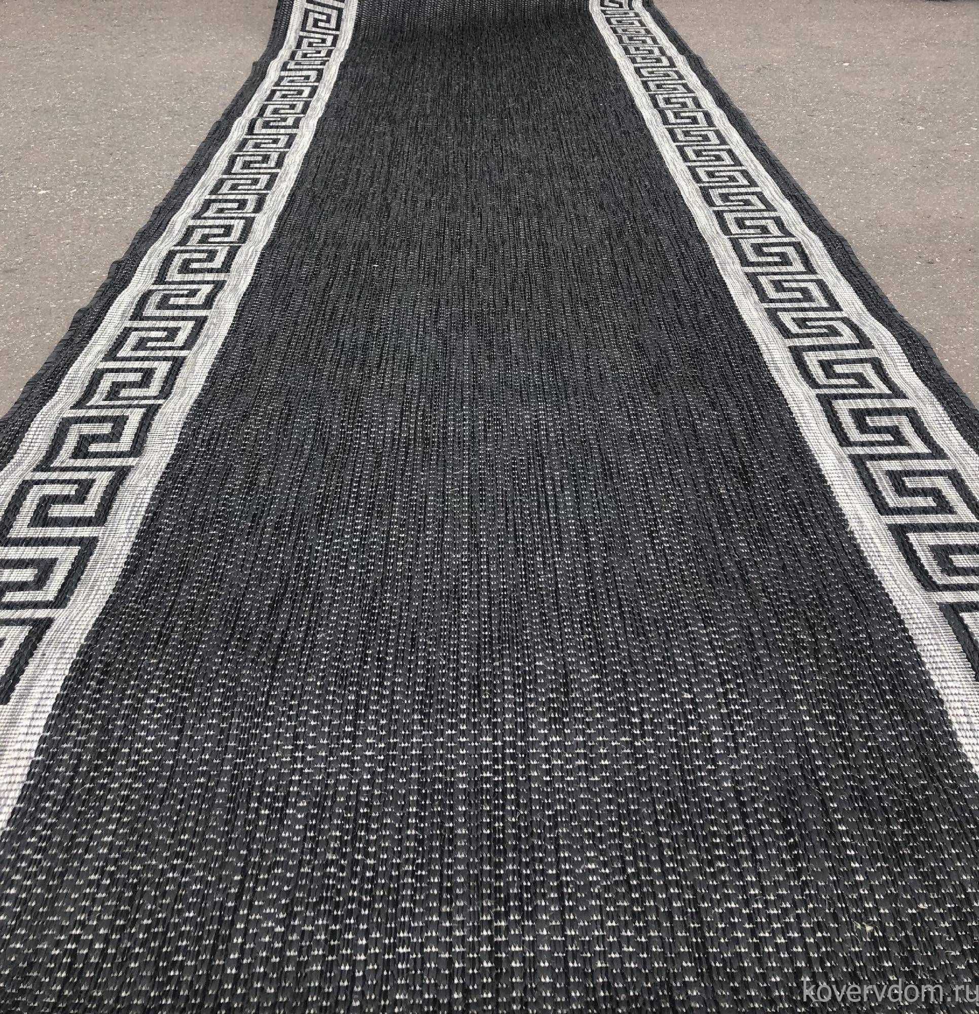 Ковровая дорожка циновка VEGAS S002 BLACK-GRAY