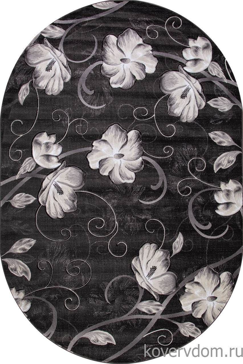Ковер MEGA CARVING 1059 GRAY Овал