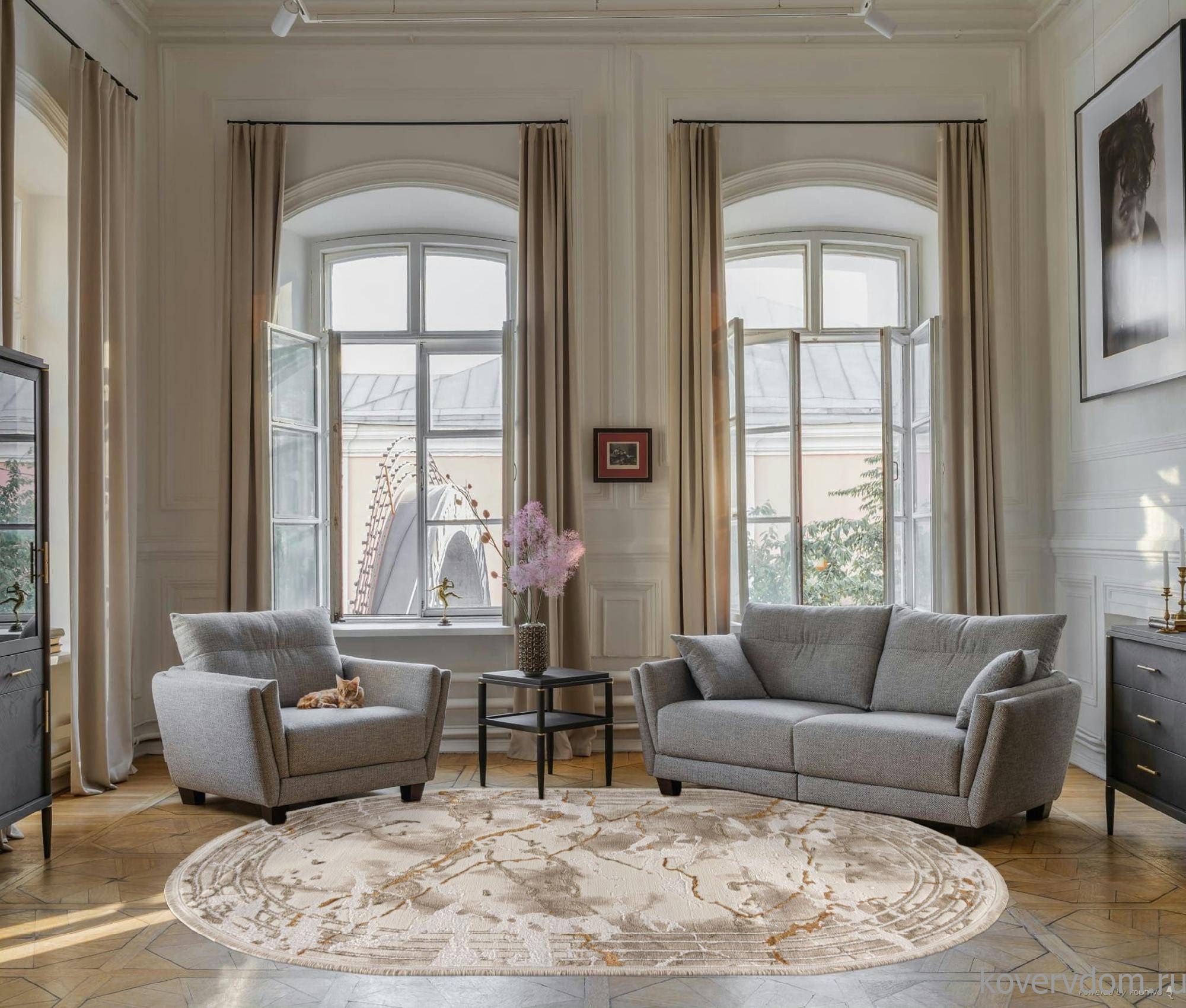 Ковер MOSSO 27243A CREAM / BEIGE Овал Ковер MOSSO 27243A CREAM / BEIGE Овал