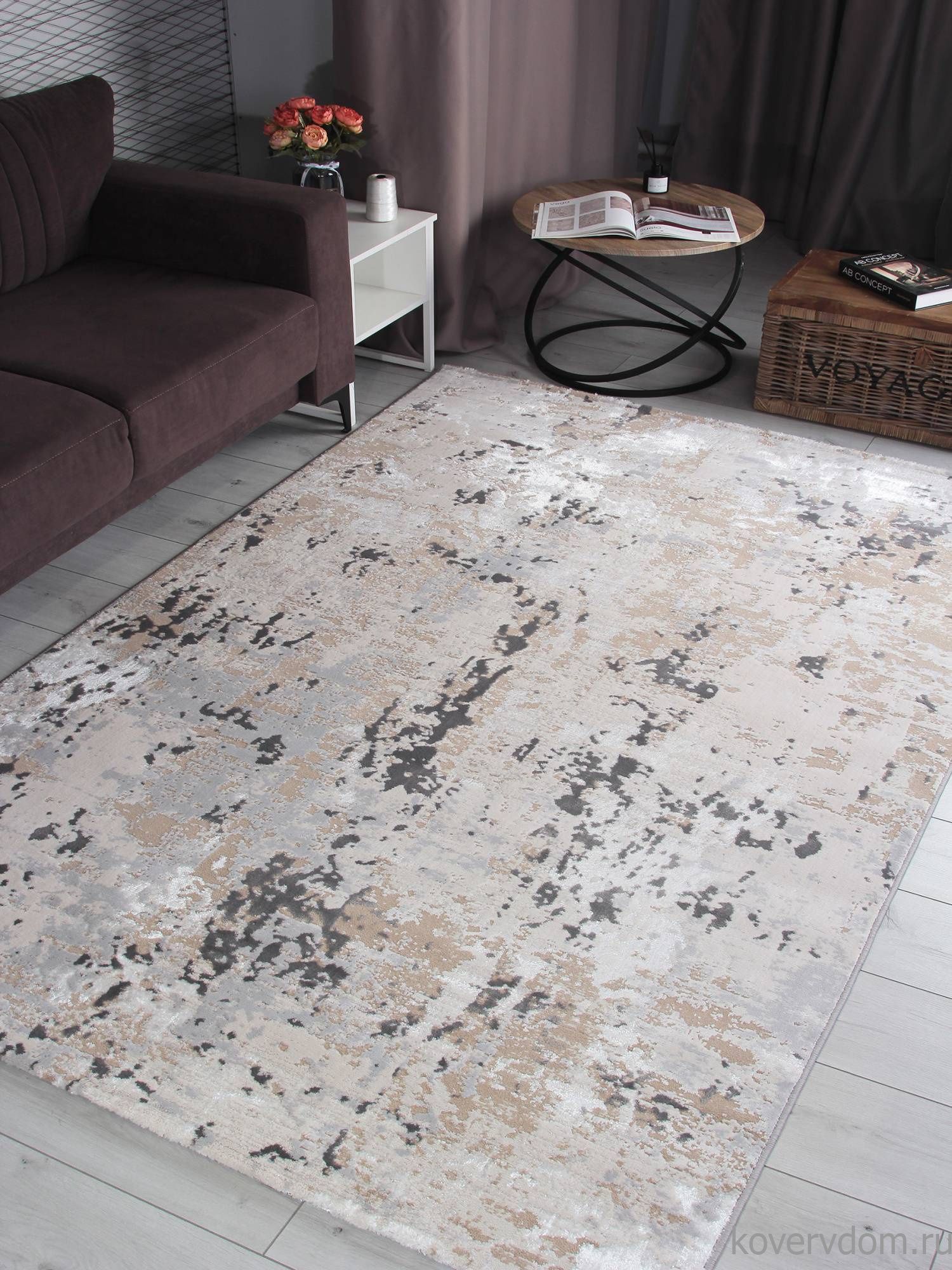 Ковер AMELI 5575A S.BEIGE / P.WHITE