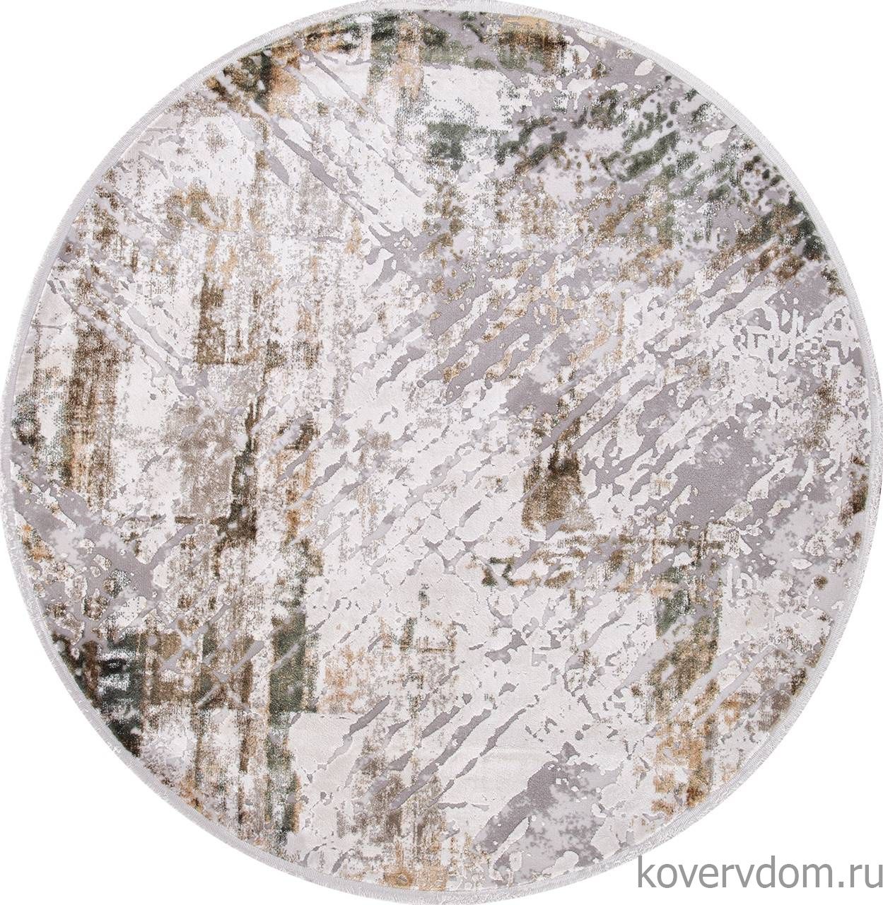 Ковер ALLURES 12123 CREAM / GREEN Круг Ковер ALLURES 12123 CREAM / GREEN Круг