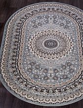 Однотонный ковер SIERRA D504 BLUE-BROWN Овал