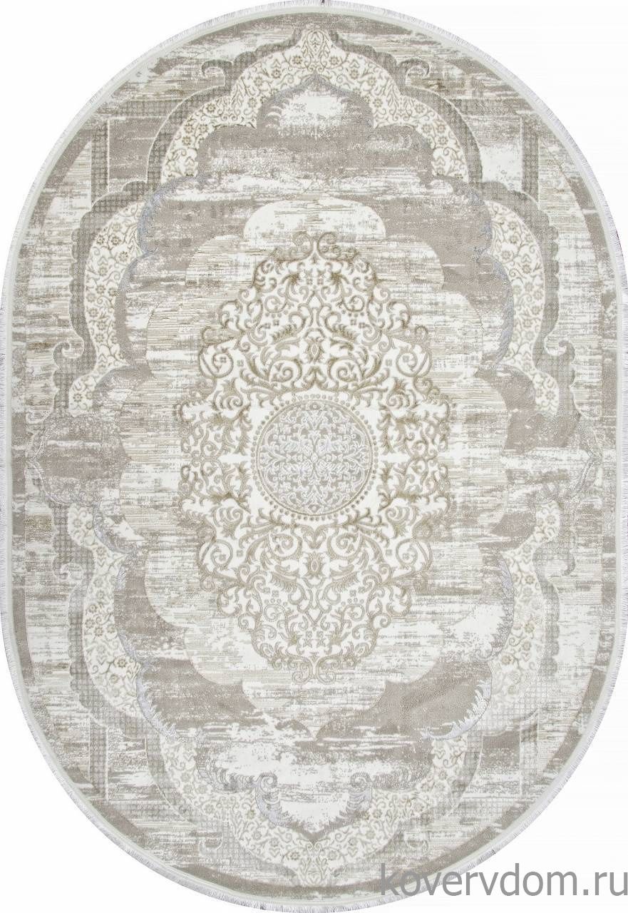 Ковер ALFANI Q018A BEIGE FDY / CREAM SHRINK Овал Ковер ALFANI Q018A BEIGE FDY / CREAM SHRINK Овал