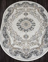 Пушистый ковер MIRAY O1460 096 GREY Овал