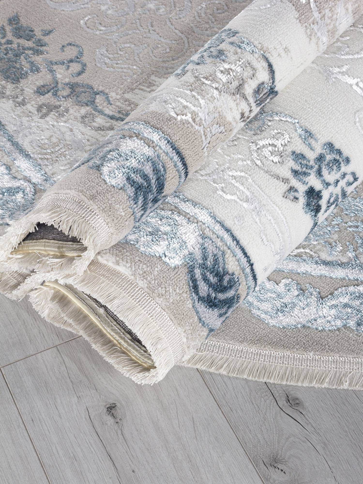 Ковер EFSAN L278A CREAM SHRINK / BLUE FDY Овал Ковер EFSAN L278A CREAM SHRINK / BLUE FDY Овал