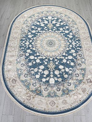 Ковер ZARINA A050B D.BLUE / CREAM Овал