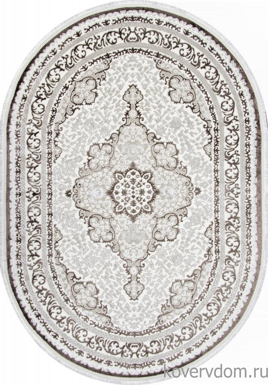 Ковер ALFANI Q011A BROWN FDY/CREAM SHRINK Овал Ковер ALFANI Q011A BROWN FDY/CREAM SHRINK Овал