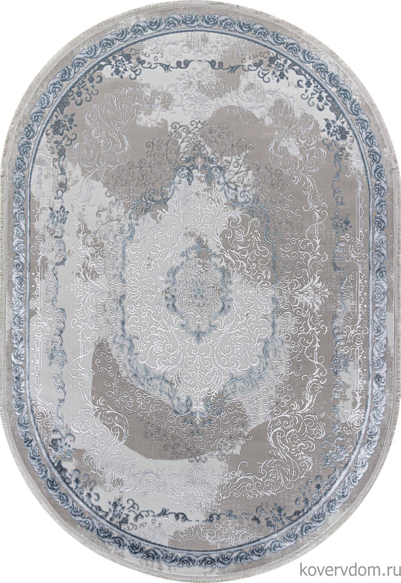 Ковер EFSAN L278A CREAM SHRINK / BLUE FDY Овал Ковер EFSAN L278A CREAM SHRINK / BLUE FDY Овал