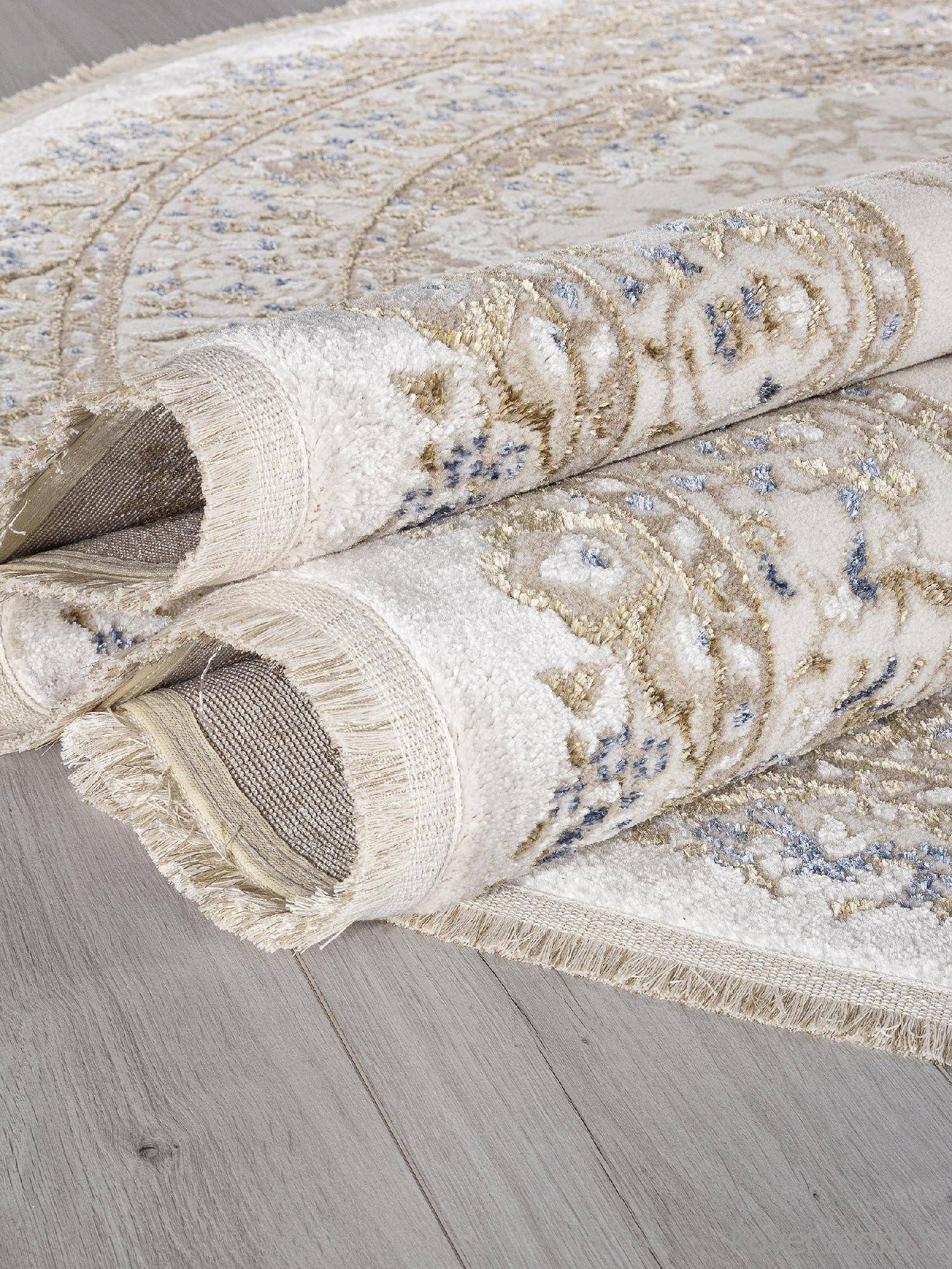 Ковер ESSA 27239A CREAM / BLUE Овал Ковер ESSA 27239A CREAM / BLUE Овал