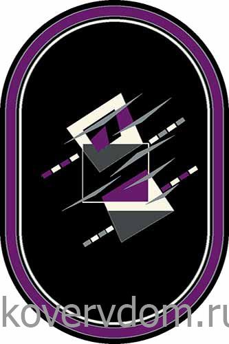 Ковер SUNRISE mrt8 BLACK-VIOLET Овал