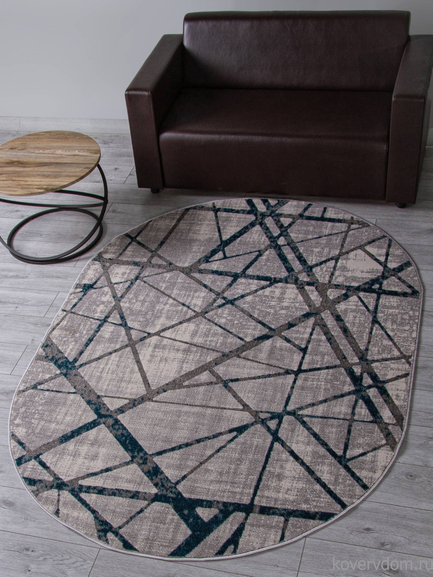 Ковер LIMAN F478 GRAY-BLUE Овал Ковер LIMAN F478 GRAY-BLUE Овал