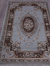 Ковер голубой SIERRA-A 5444 BLUE-BROWN 2