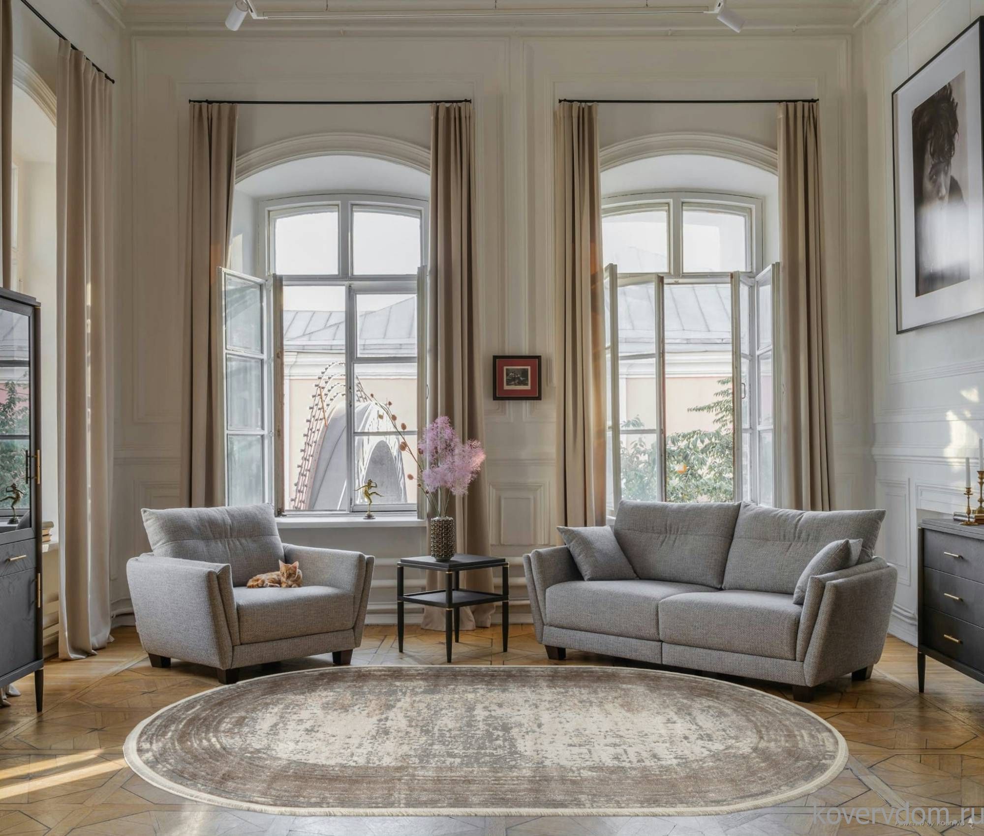 Ковер MARMARIS 26927A GRY / D.BEIGE Овал Ковер MARMARIS 26927A GRY / D.BEIGE Овал