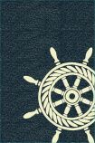 Ковер Морской NAUTICAL WHEEL темно-синий