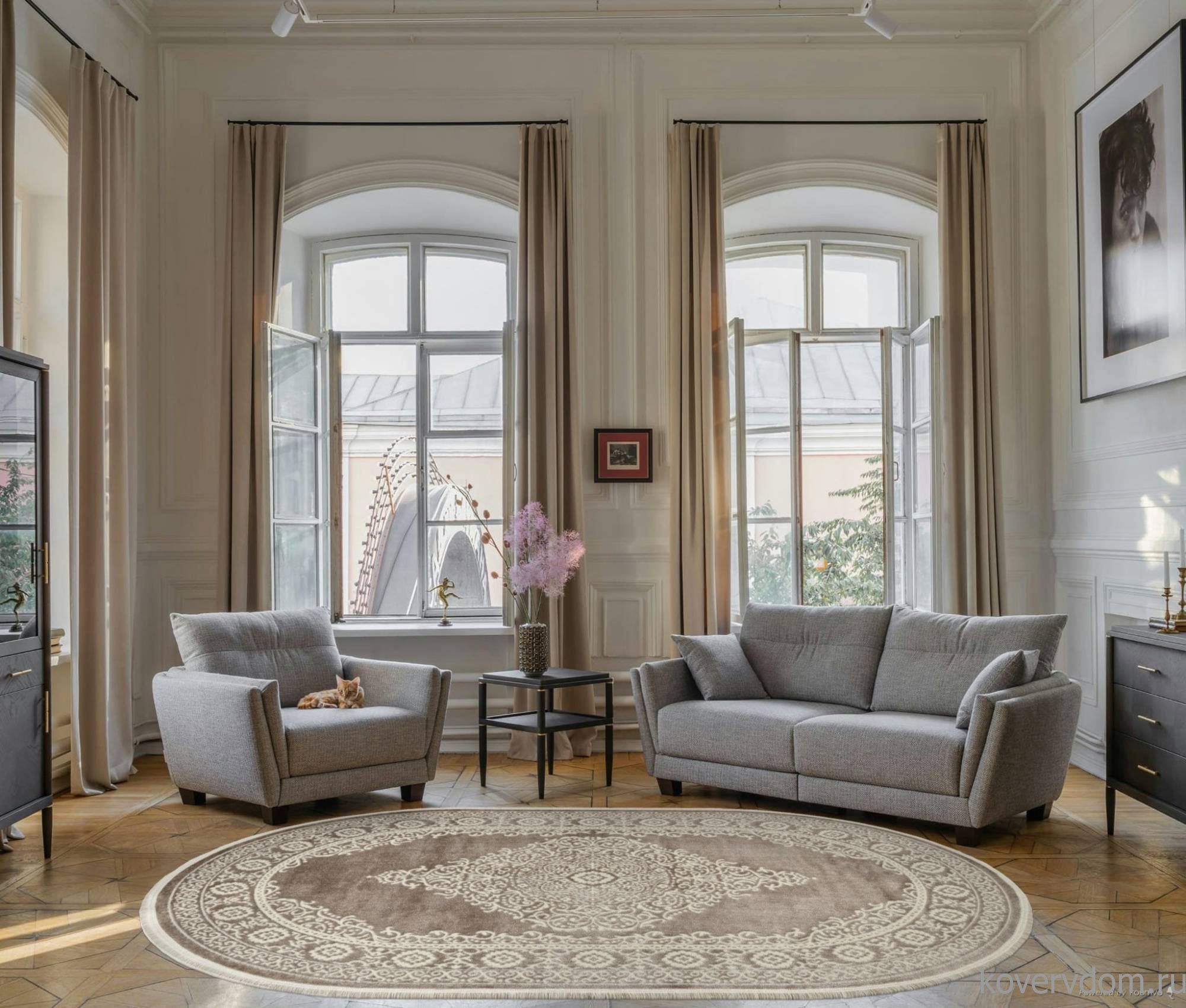 Ковер MARMARIS 26468A CREAM / D.BEIGE Овал Ковер MARMARIS 26468A CREAM / D.BEIGE Овал