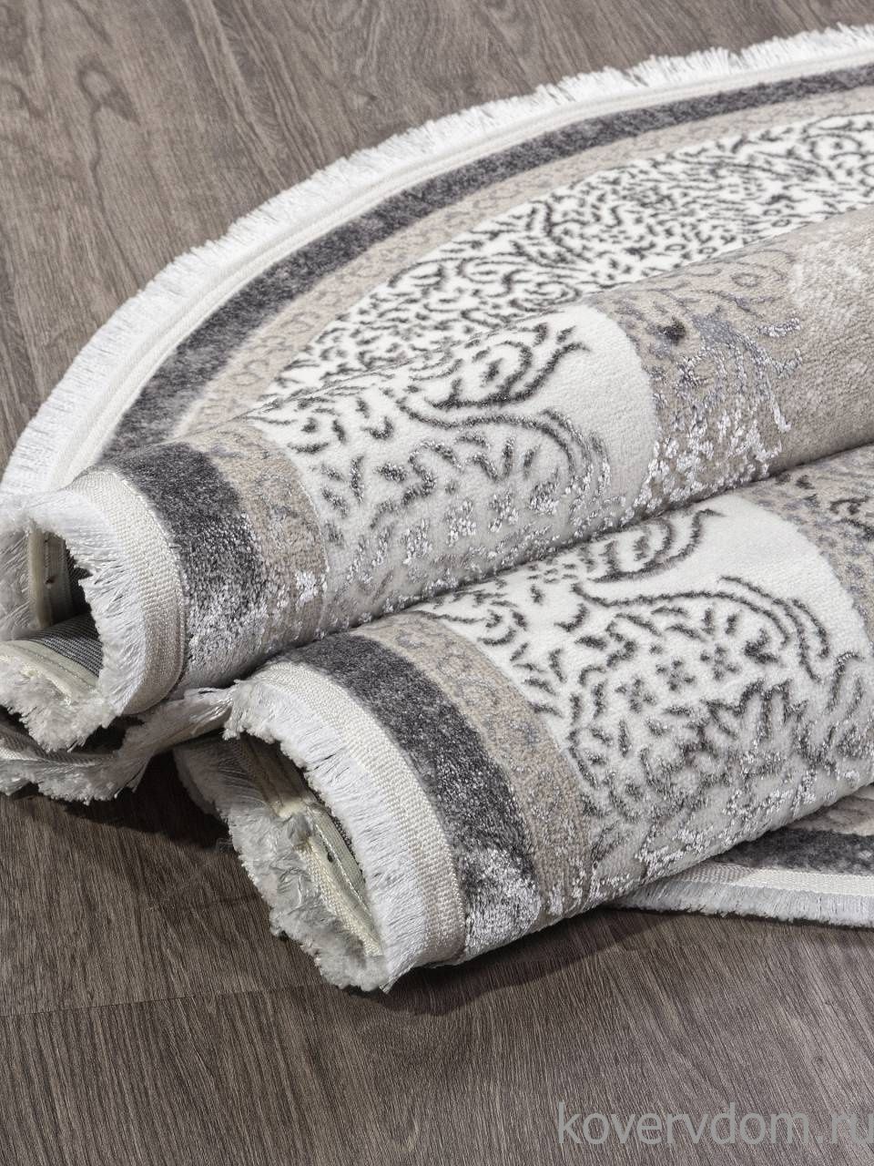 Ковер ALFANI Q009A GREY FDY / CREAM SHRINK Овал Ковер ALFANI Q009A GREY FDY / CREAM SHRINK Овал